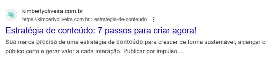 title tag e meta descrição